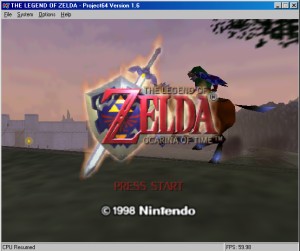 Project64 screen
