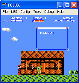 FCEUX screen