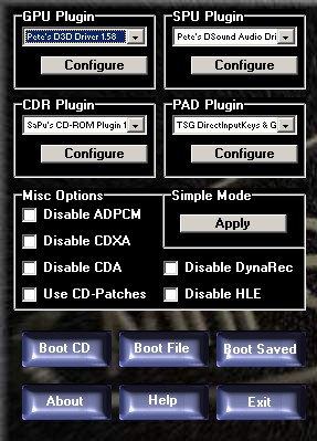 AdriPSX ILE screen